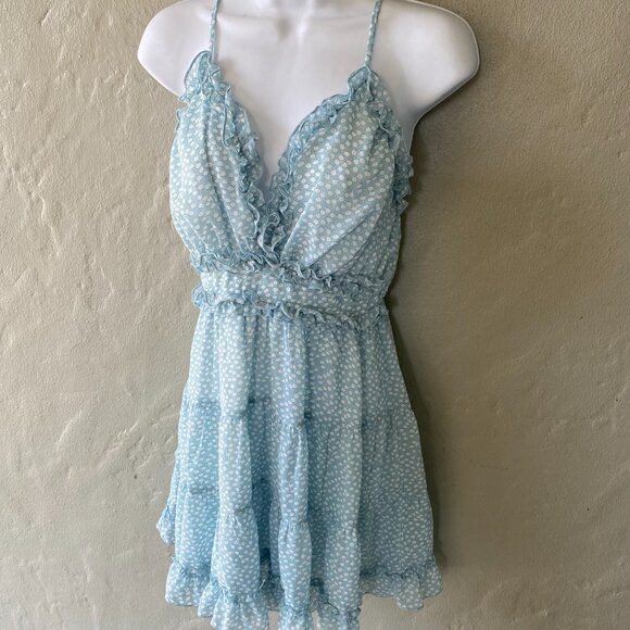 Askaa BLUE AND WHITE DRESS NWT SZ S - Picture 1 of 5